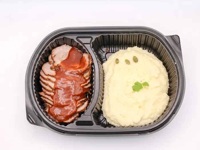 Beef Steak — Healthy Version, Olaya, Al Khobar Sliced beef steak with barbecue sauce and mashed potato
